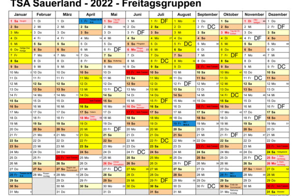 Update: Trainingskalender Freitags-Gruppen